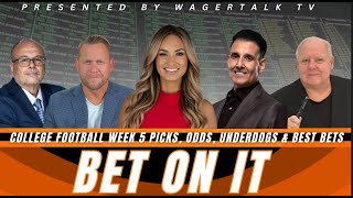 Bet On It  College Football Week 5 Picks and Predictions Vegas Odds Barking Dogs and Best Bets [upl. by Sucramel]