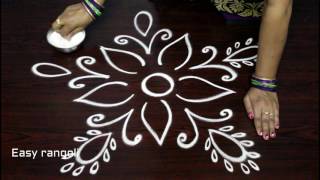 simple rangoli designs with out dots for beginners  freehand kolam designs  muggulu designs [upl. by Manup]