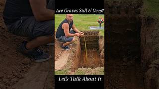 How Deep are Graves Dug gravesite cemetery funeral burialvault grave vaultmen graveside [upl. by Hahsi]