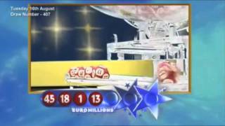 EuroMillions Draw  Tuesday 16th August 2011 [upl. by Nnoj]