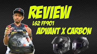 LS2 FF901 ADVANT X CARBON  HELMET REVIEW  MODULAR PALING RINGAN [upl. by Hartill]