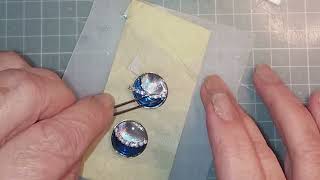 Tutorial gioielli pendente orecchini e anello in resina uv how to create uv resin jewelry [upl. by Bouley583]