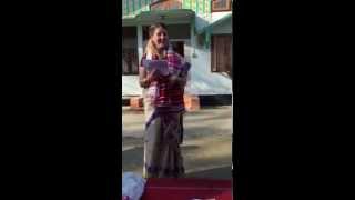 MP Gaurav Gogois wife Elizabeth sings a Bihu Song [upl. by Vere]