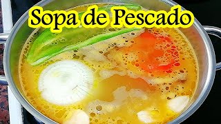 Sopa de Pescado con Verduras Emblanco Malagueño [upl. by Myrtia734]