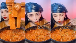 ASMR MUKBANG spicy food egg Spicy sausage noodles [upl. by Furlong324]