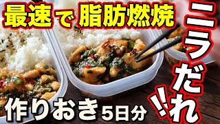 【正月太り解消】最速で脂肪を落とす！鶏胸肉で作るニラだれ弁当5日分！ [upl. by Blakeley905]