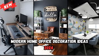 NEW AND MODERN HOME OFFICE DECORATION IDEAS 2024  INTERIOR DECORATION  HOME OFFICE DECORATION [upl. by Nylhsoj]