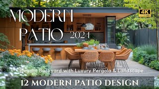 12 Stunning Modern Patio Designs 2024 Elegant Backyard Idea with Luxury Pergola ampLandscaping Trends [upl. by Ennovi]