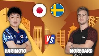 Truls Moregard vs Tomokazu Harimoto WTT China Smash 2024 [upl. by Darce479]