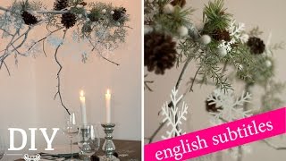 Weihnachtsdeko basteln  weihnachtlichen Zweig dekorieren Tutorial  Deko Kitchen [upl. by Eelrak137]