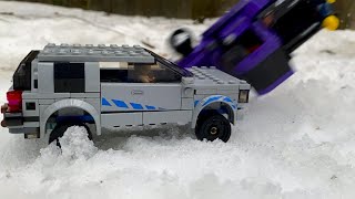 LEGO Off Road Cars Crash Slow Motion 1000 fps [upl. by Shayna543]