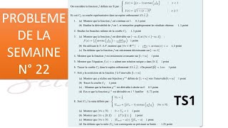 ⏰PROBLEME DE LA SEMAINE⏰ N°22PARTIE A T S1 🔥🔥🔥 [upl. by Peery]