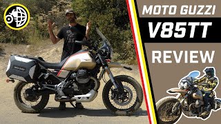 Moto Guzzi V85TT Travel  motogeo Review [upl. by Idur]