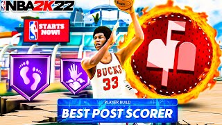 HOW TO MAKE THE ABSOLUTE BEST POST SCORER BUILD ON NBA 2K22 [upl. by Madelyn]