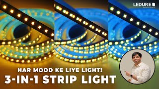 Ledure 3IN1 Strip Light Review amp Detailed Guide Cool Warm and Natural White In Single Strip ✨ [upl. by Libnah]