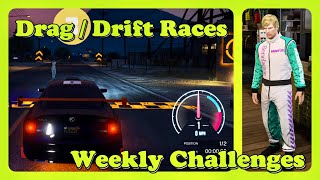 Weekly Challenge  Win 2 Drag RacesDrift Races  25th Jan  31st Jan  GTA V Online [upl. by Einnahc]