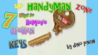 7 Tricks Get Broken Key Out Yourself  Any Lock or Key [upl. by Quartus]