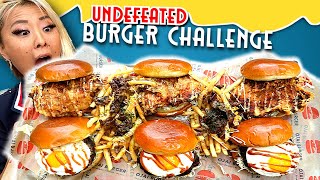 UNDEFEATED OJAI BURGER CHALLENGE in Orange CA RainaisCrazy [upl. by Lombardi]