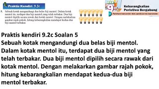 Praktis Kendiri 92c No 5  Matematik Tingkatan 4 Bab 9  Kebarangkalian peristiwa bergabung  Maths [upl. by Nauqahs]