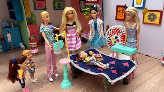 Lilly aur Milly ki kahani part 7 Lilly ko huaa bukhar the barbie task  barbie doll cartoon [upl. by Orofselet19]