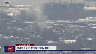 Gas explosion in DC after DC Fire and EMS responds to gas leak [upl. by Sathrum]