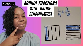 Add fractions with unlike denominators using an area model Shorts [upl. by Hintze499]