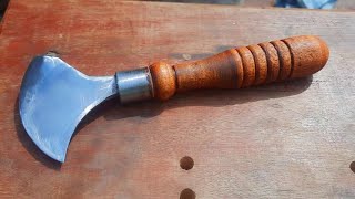 Process of Making a Half moon Cobbler Tool From An Old Bearing  Cobbler Tool [upl. by Zippora]