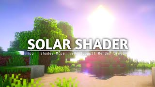 TOP 1 SHADER MCPE 121  SOLAR SHADER  SUPPORT RENDER DRAGON amp REALISTIC SHADER [upl. by Raye]