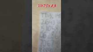 200 digits of pi [upl. by Brandon]