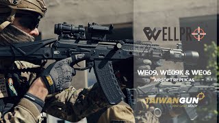 Well Pro WE09 WE09K and WE06 Full Metal Action Movie  Airsoft Replicas Presentation [upl. by Hudnut275]