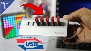 ORICO Aluminum 7 Port USB 30 Hub  Best USB Hub 30 2017 [upl. by Alrahc174]