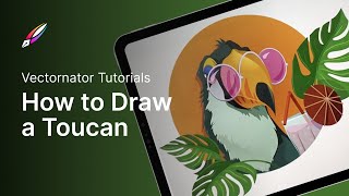 How to Draw a Toucan with JakeSummerourArt  Vectornator Shorts [upl. by Ayanal]