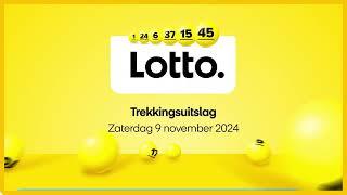 Lotto trekkingsuitslag 9 november 2024 [upl. by Yorick]