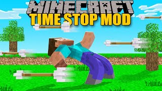 TIME STOP MOD  Deten el tiempo en minecraft  Minecraft mod 1122 Review ESPAÑOL [upl. by Notsgnik]