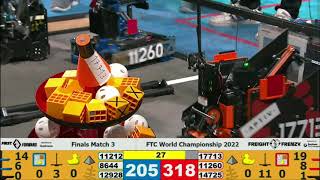 Finals Match 3  FTC World Championship 2022 in Houston  FTC Freight Frenzy [upl. by Afrikah]