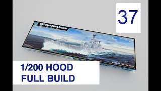 Trumpeter 1200 HMS Hood Full build with Pontos detail set Part 37 Quarterdeck details part 1 [upl. by Mudenihc]