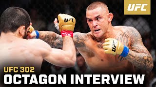 Dustin Poirier Octagon Interview  UFC 302 [upl. by Sito]