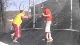 Top 20 WWE Finishers on Trampoline [upl. by Anaoy205]