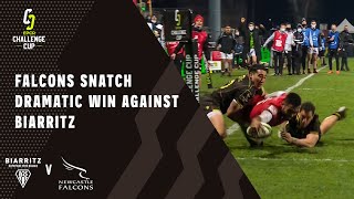 Highlights  Biarritz Olympique v Newcastle Falcons Round 3  Challenge Cup 202122 [upl. by Elbertine]