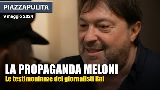 Piazzapulita su Tele meloni le testimonianze dei giornalisti Rai [upl. by Ytomit]