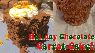 The BEST and Chocolatiest Chocolate Carrot Cake Perfect for the holiday season 🎄🎁⛄️ [upl. by Llecrep615]