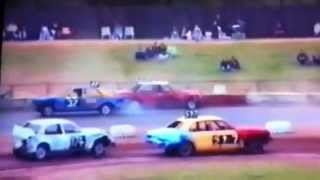 Banger racing Arena Essex 1990s [upl. by Ennaillij265]