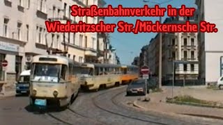 Straßenbahnverkehr Wiederitzscher Str  Möckernsche Str 2000  LVB Straßenbahn [upl. by Sral]