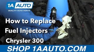 How to Replace Fuel Injectors 0510 Chrysler 300 [upl. by Xantha]