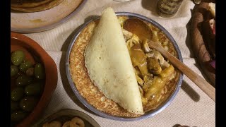 A dinner fit for a knight Wine stewed fruity chicken crêpes [upl. by Nalda]