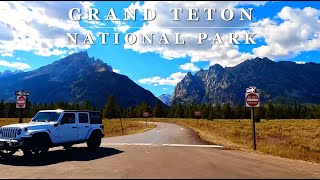 4K GRAND TETON National Park  JACKSON HOLE Wyoming  4K Relaxing Scenic Mountain Driving Tour [upl. by Elwina]