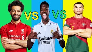 Mo Salah vs Cristiano Ronaldo vs Vinicious Jr [upl. by Frederik]