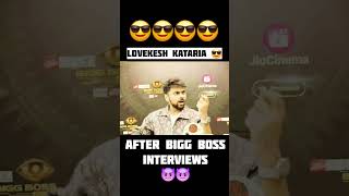 Lovekesh kataria after bigg boss interviews 😎 biggbossott3 biggboss viralshort [upl. by Ayotel]