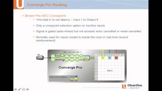 ClearOne Training  Pre AEC Crosspoint [upl. by Ttelrahc]