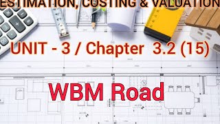 EstnCost amp Valuation Tamil 32 Detailed Estimate WBM  Road Diploma CIVIL [upl. by Cinemod]